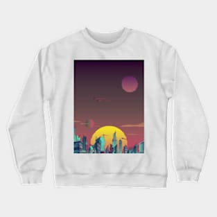 Neon Nights Vaporwave Aesthetic Crewneck Sweatshirt